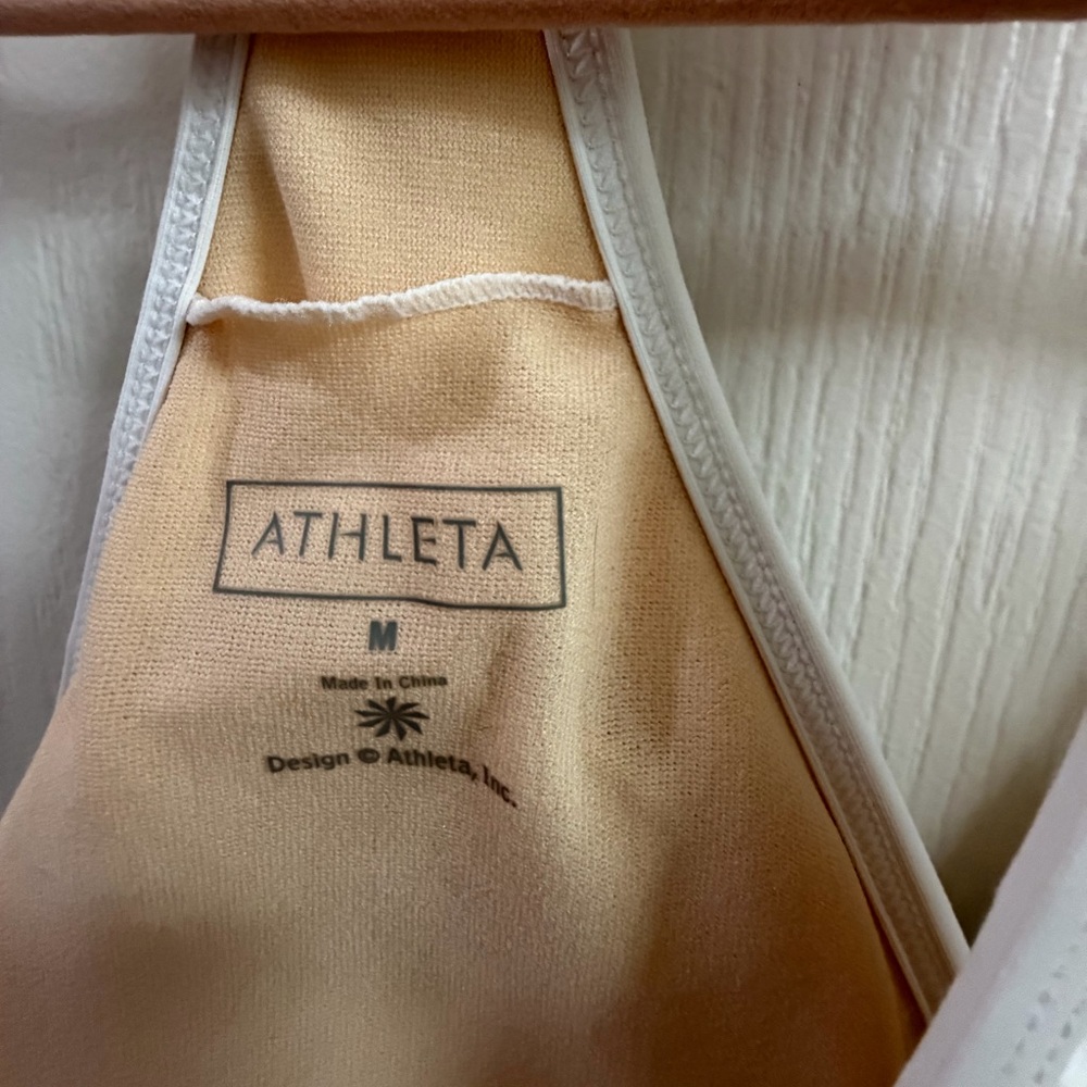 Athleta Cream Racerback Tank Top - Picture 3 of 5